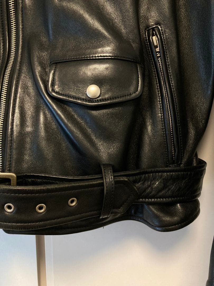 beautiful people ダブルライダースジャケット　190 美品