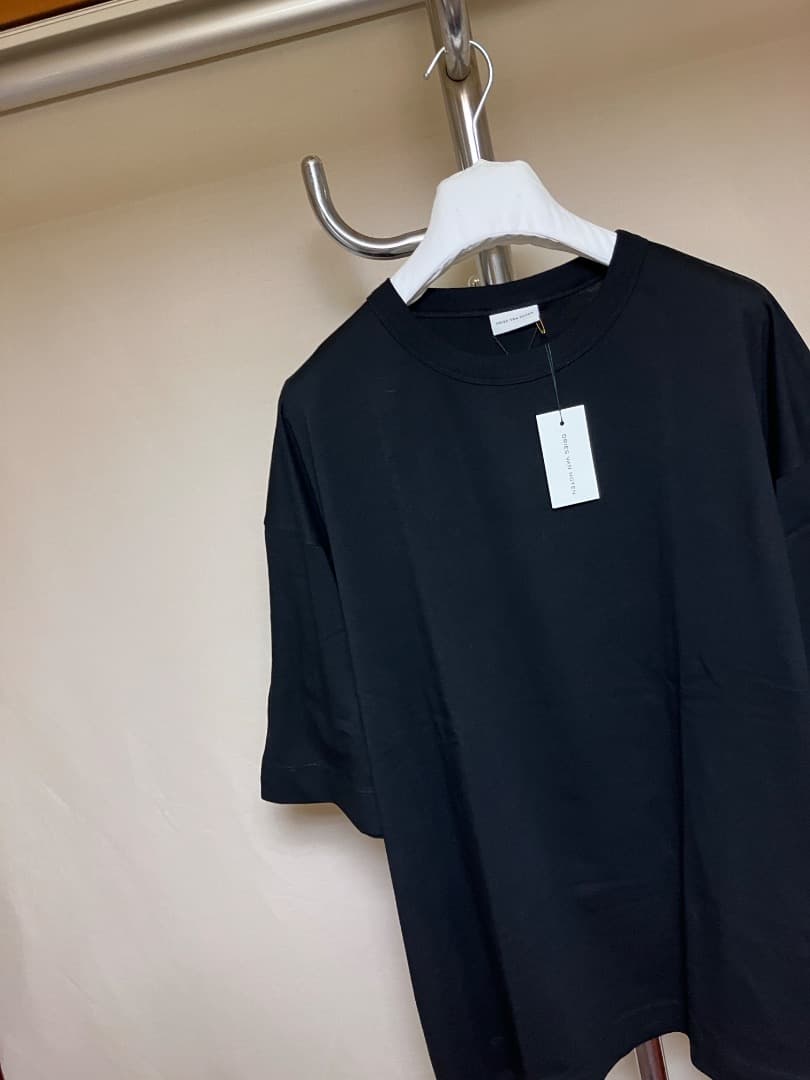 新品 L 25ss dries van noten 黒 定番Tシャツ 17840