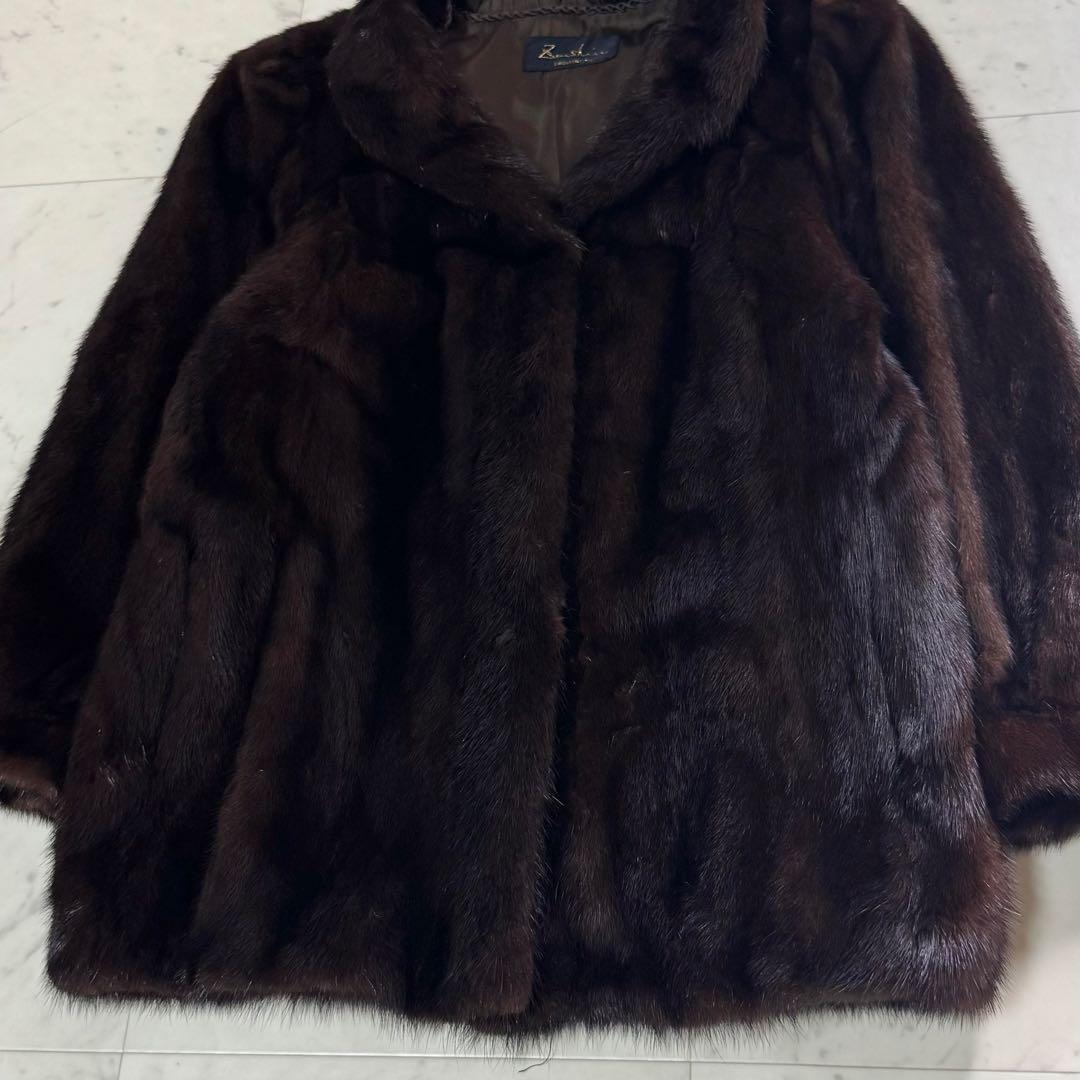 Zenshin 毛皮コート ミンクファー ダークブラウン 9号 Zenshin 毛皮コート ミンクファー ダークブラウン 9号