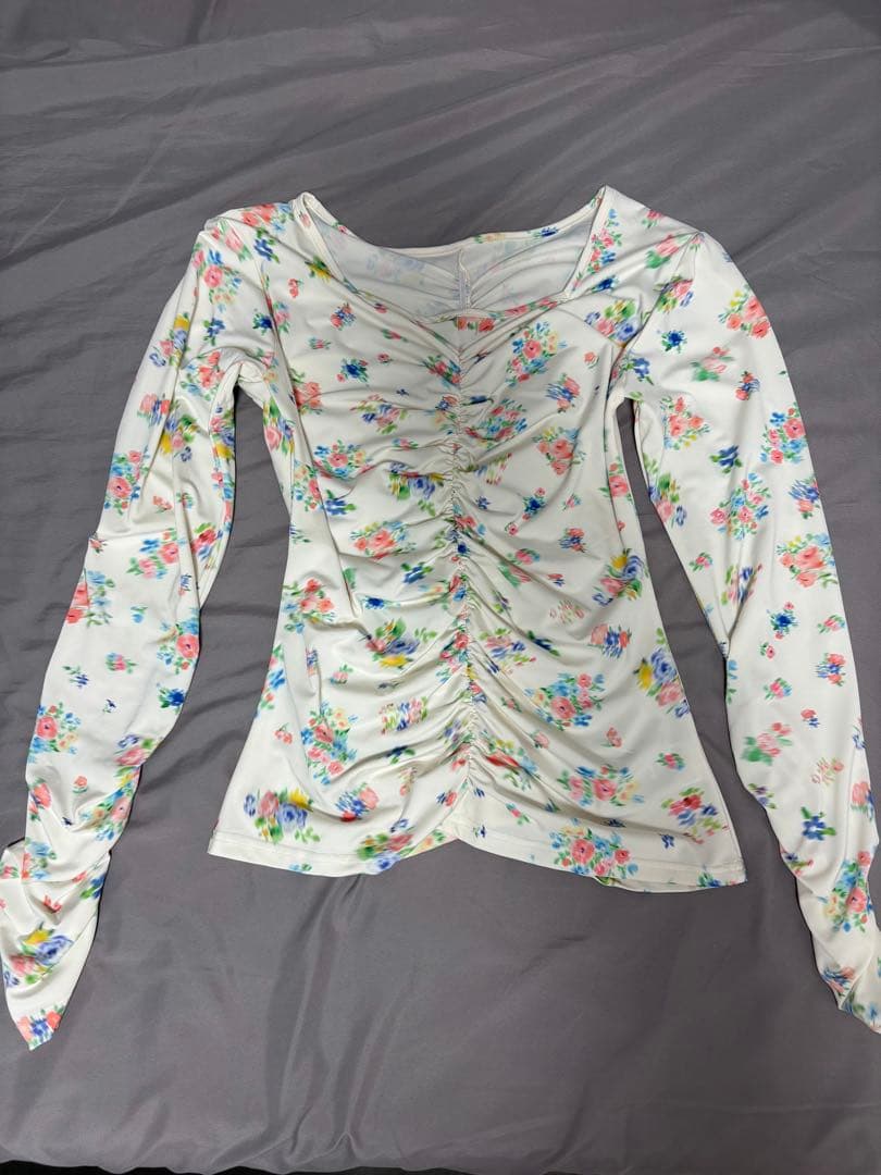 poppy トップス 花柄 バレエコア ガーリー SIZE POPPY