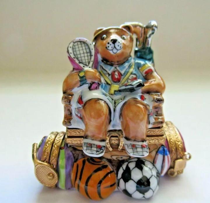 リモージュボックス Peint MainLimoges スポーツベア