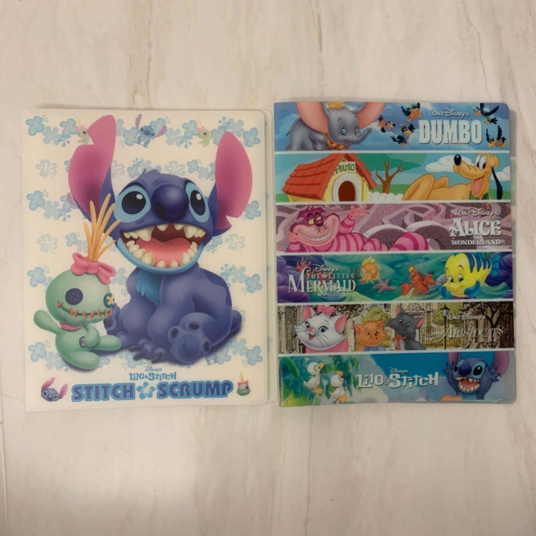ディズニー スティッチ ダンボ プルート チシャ猫 年賀状ホルダー 2点セット