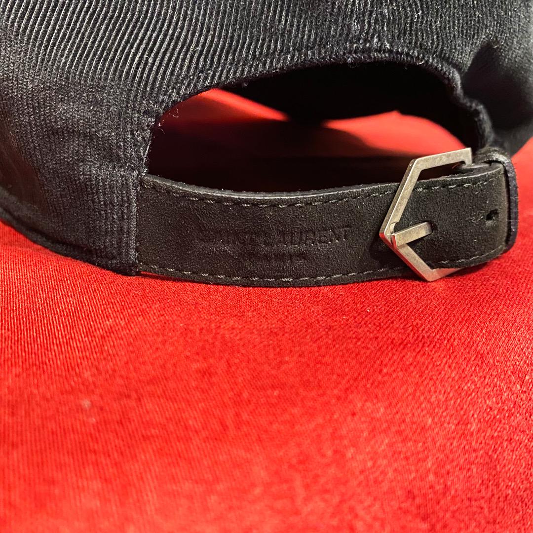 SAINT LAURENT コーデュロイ ベースボールキャップ 60 ブラック