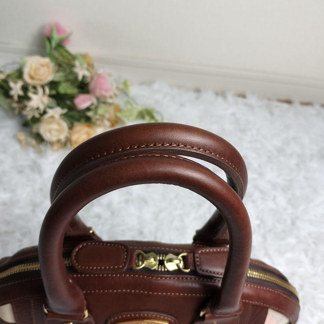 ✨美品✨ATAO アタオ アップルミニ チェック レザー ブラウン レザー