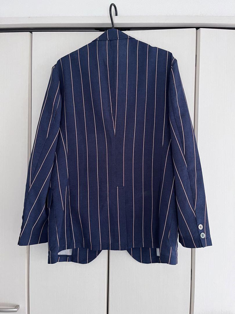 未使用van jacket ストライプ ジャケット ネイビー M