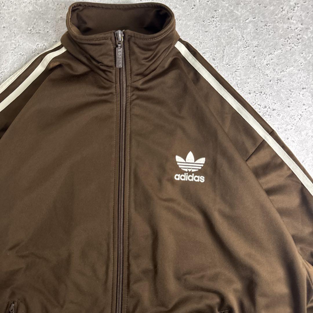 【最高峰】adidas 90sトラックジャケット ファイヤーバード ブラウン M