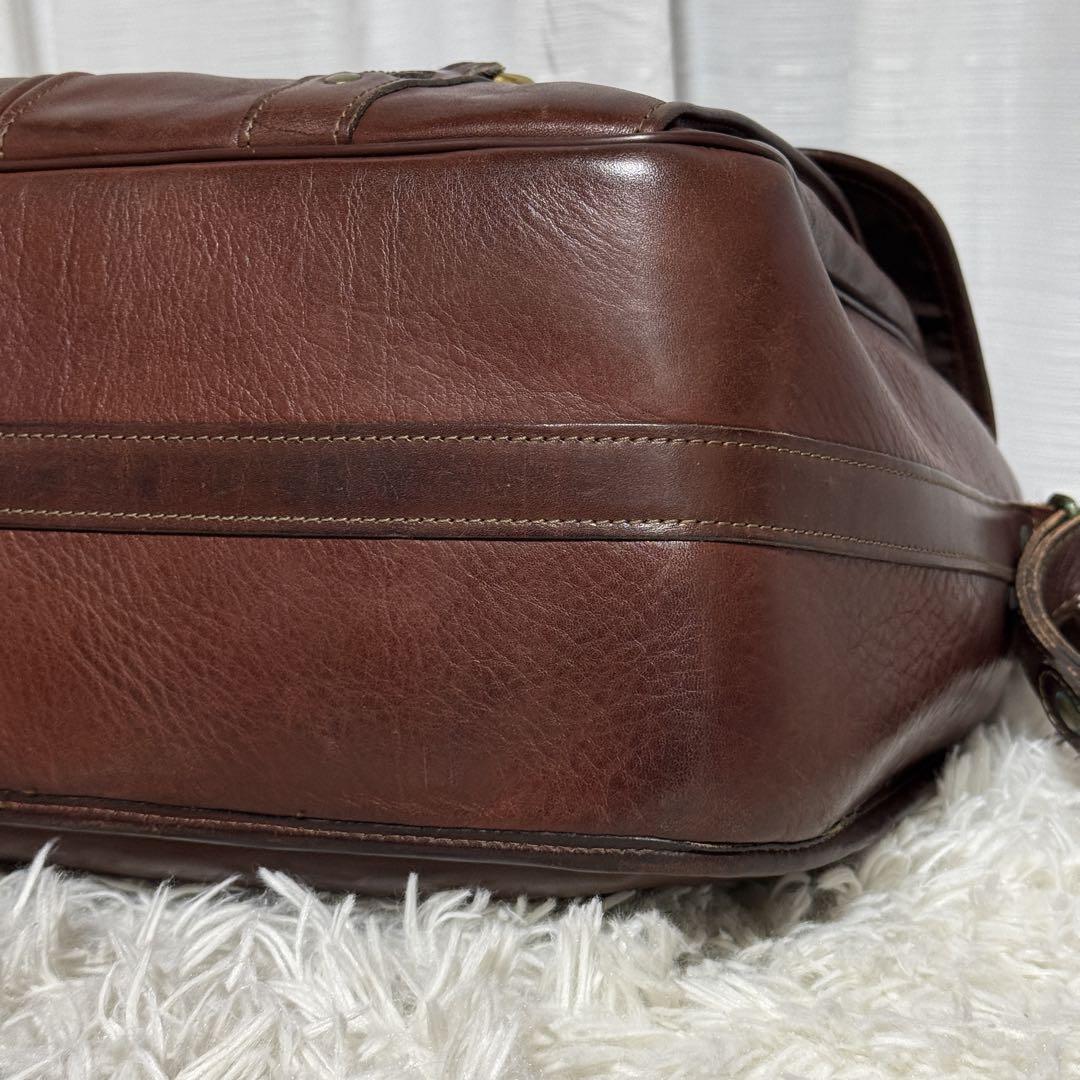 美品✨ハートマン　レザー　ブリーフケース　ショルダーバッグ　メンズ　茶　2way