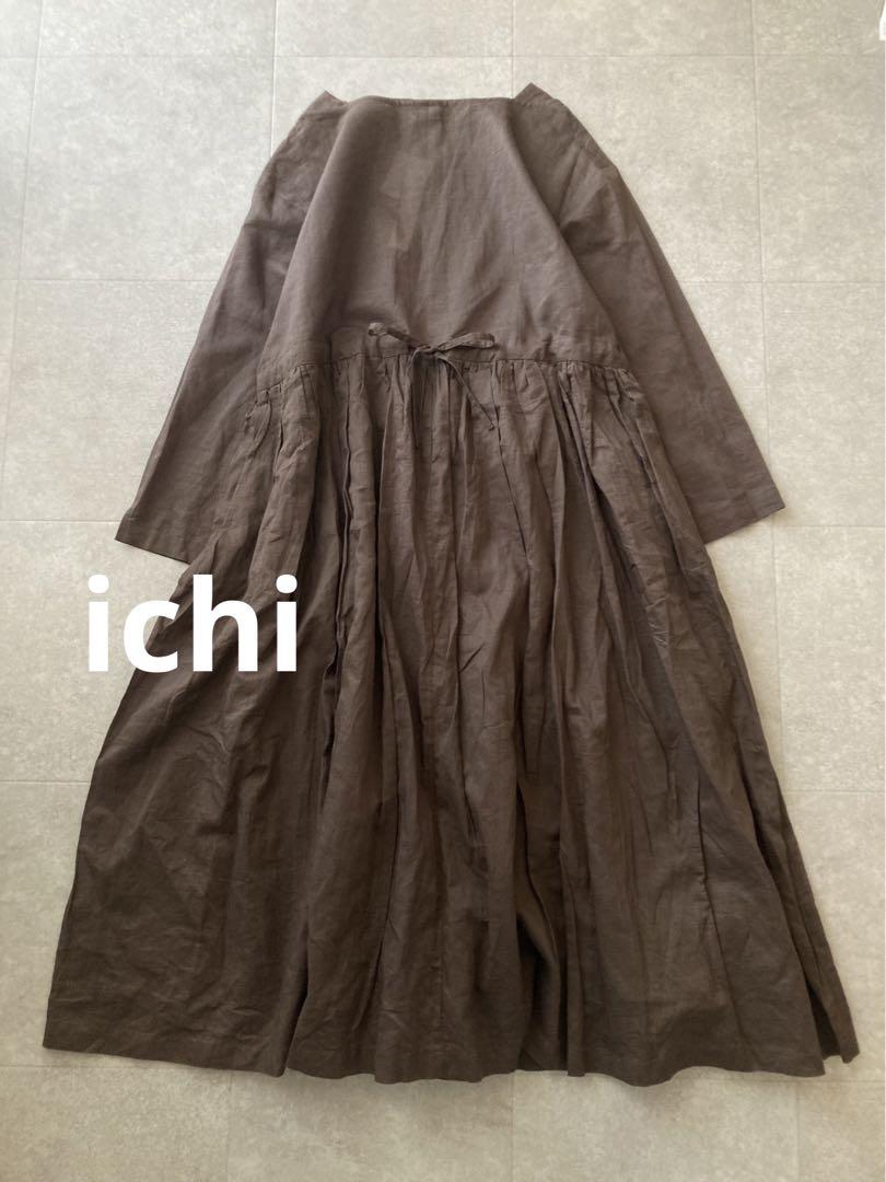 ふんわり女性らしいボリュームワンピ  【ichi(イチ)】ボリュームワンピース