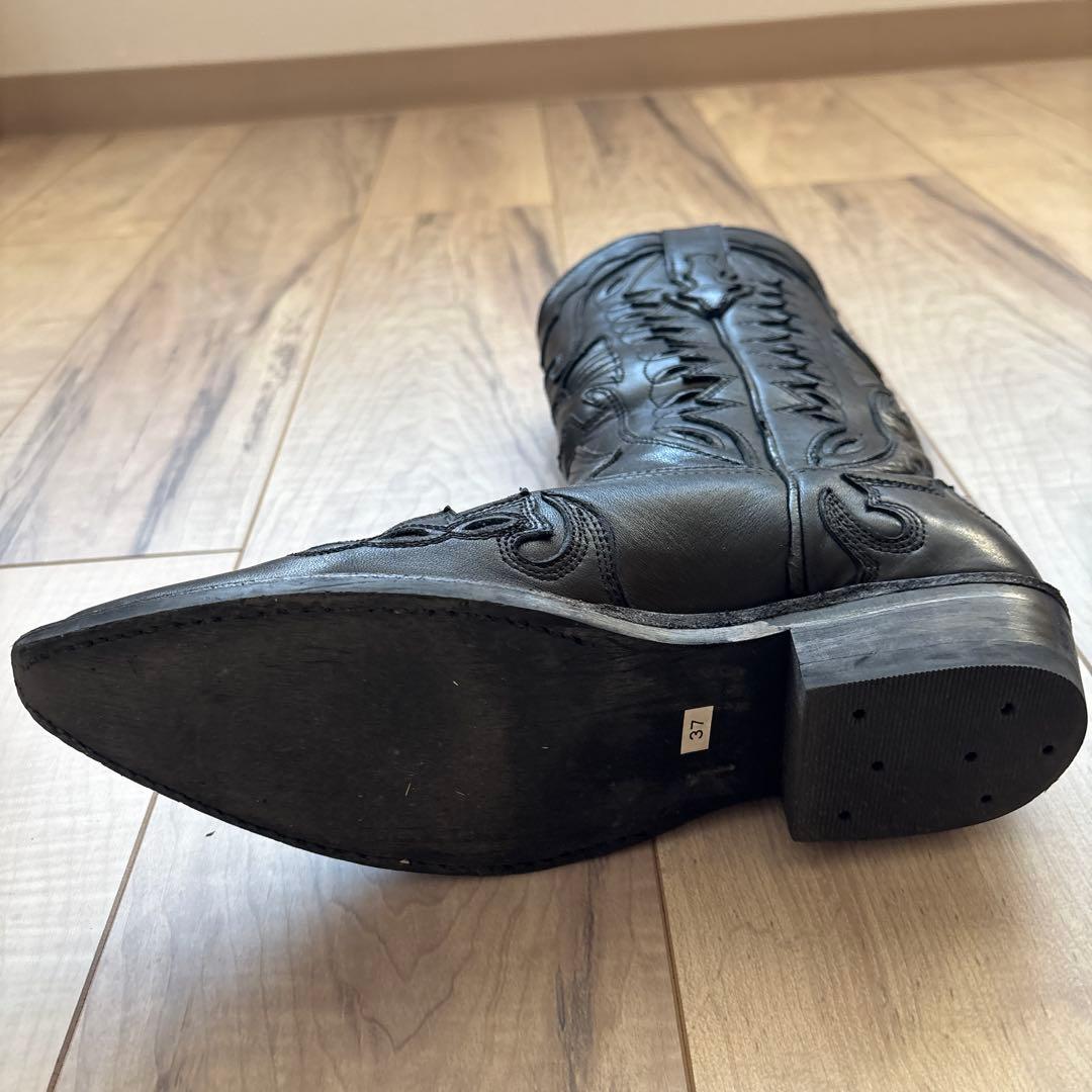 ブラックウエスタンブーツ23.5cm