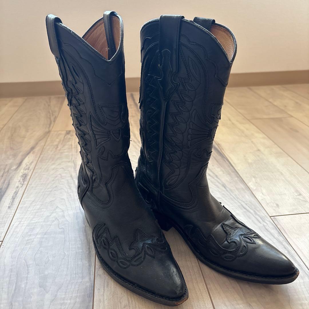 ブラックウエスタンブーツ23.5cm