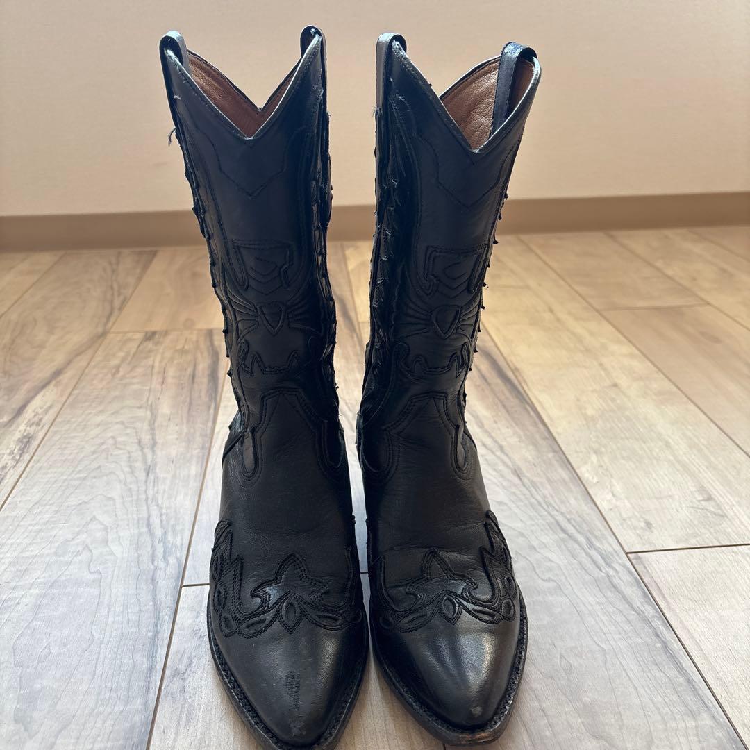 ブラックウエスタンブーツ23.5cm KIN-KAAI_COM