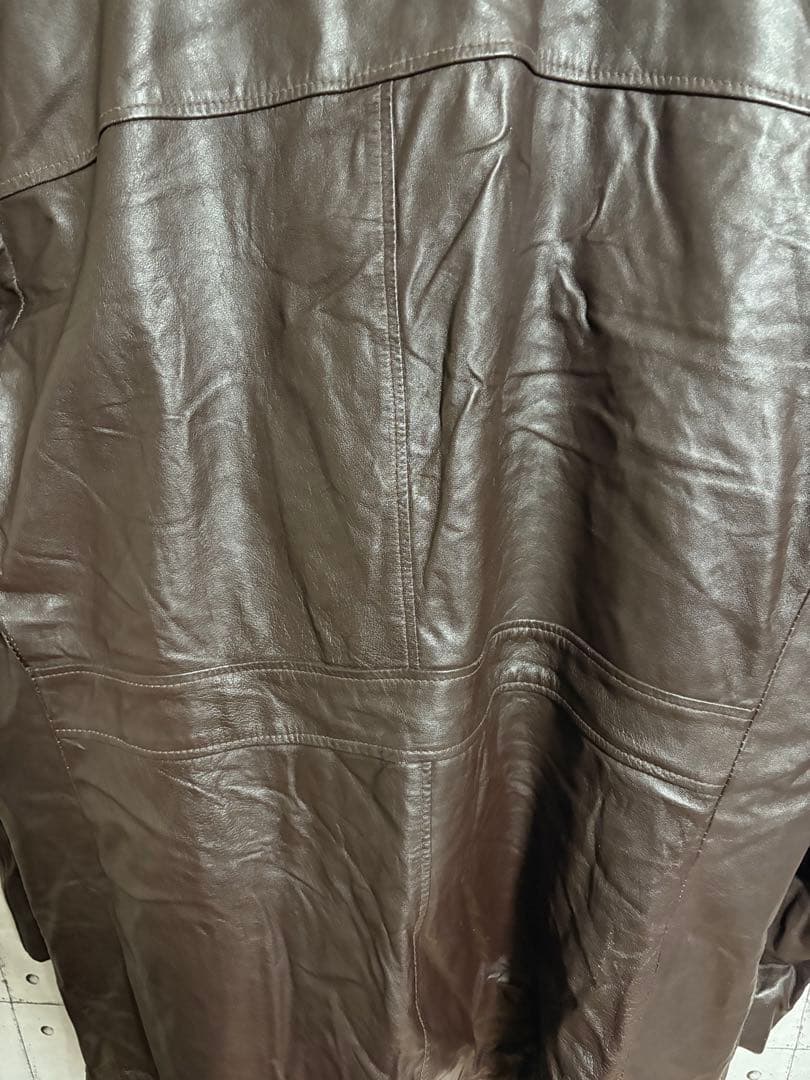 古着 USA製OAKTON ブラウン レザー コート ジャケット ヴィンテージ