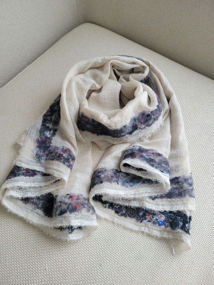 Faliero sarti ファリエロサルティ 刺繍 大判ストール