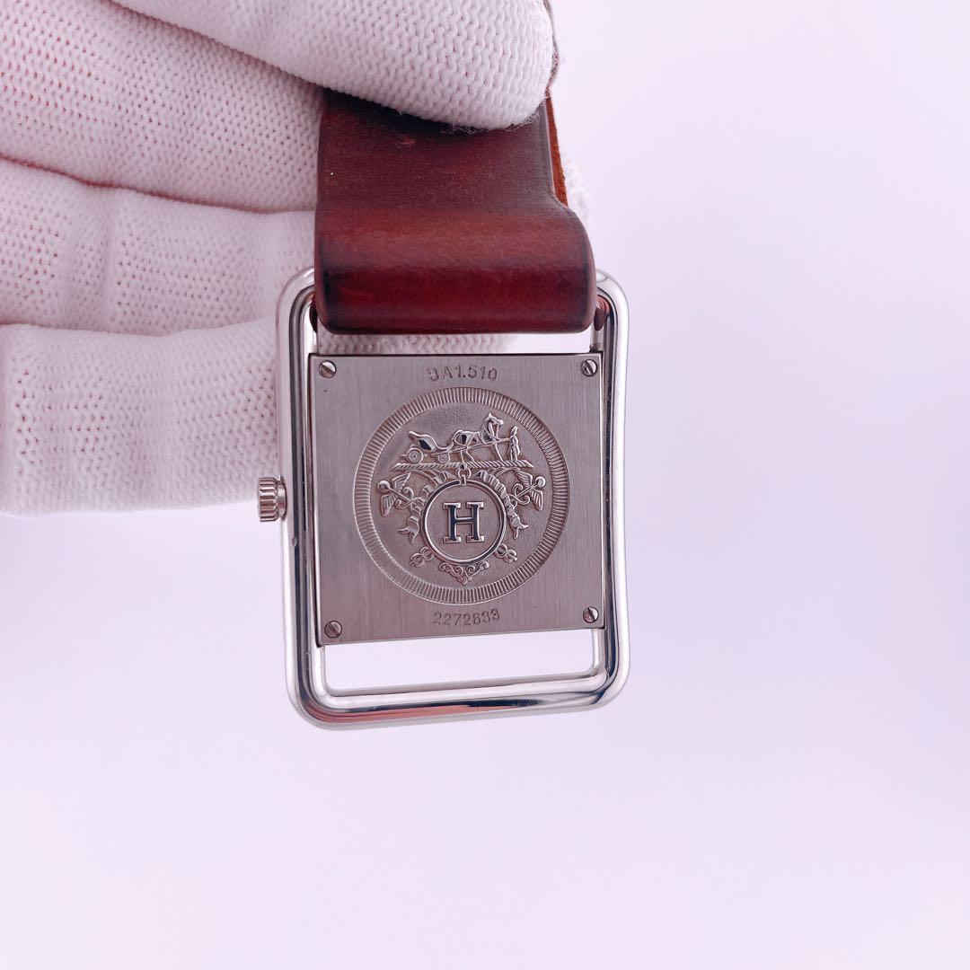 【美品】HERMES エルメス バレニア スクエア BA1.510 腕時計 稼働