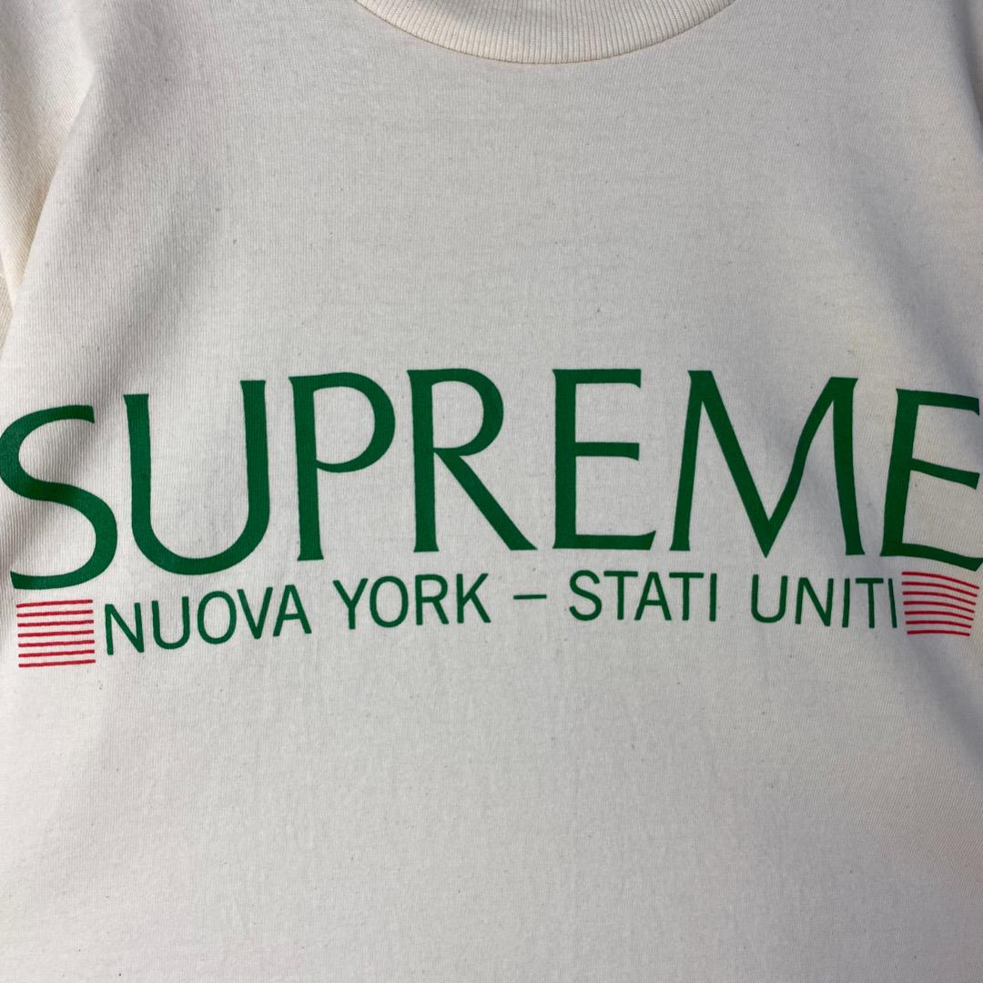 高評価定番 人気即完 Tシャツ M ナチュラル DTxaI-m87918646464 Supreme ビッグロゴ 新品高品質