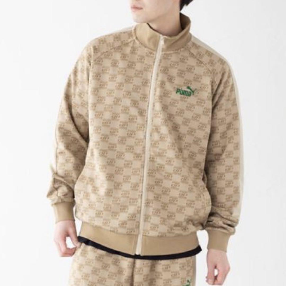 PUMA プーマ トラックジャケット ジャージ モノグラム ベージュ S