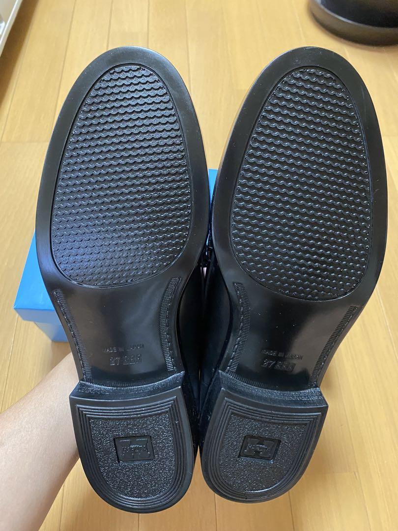 HARUTA ブラックレザー ローファー