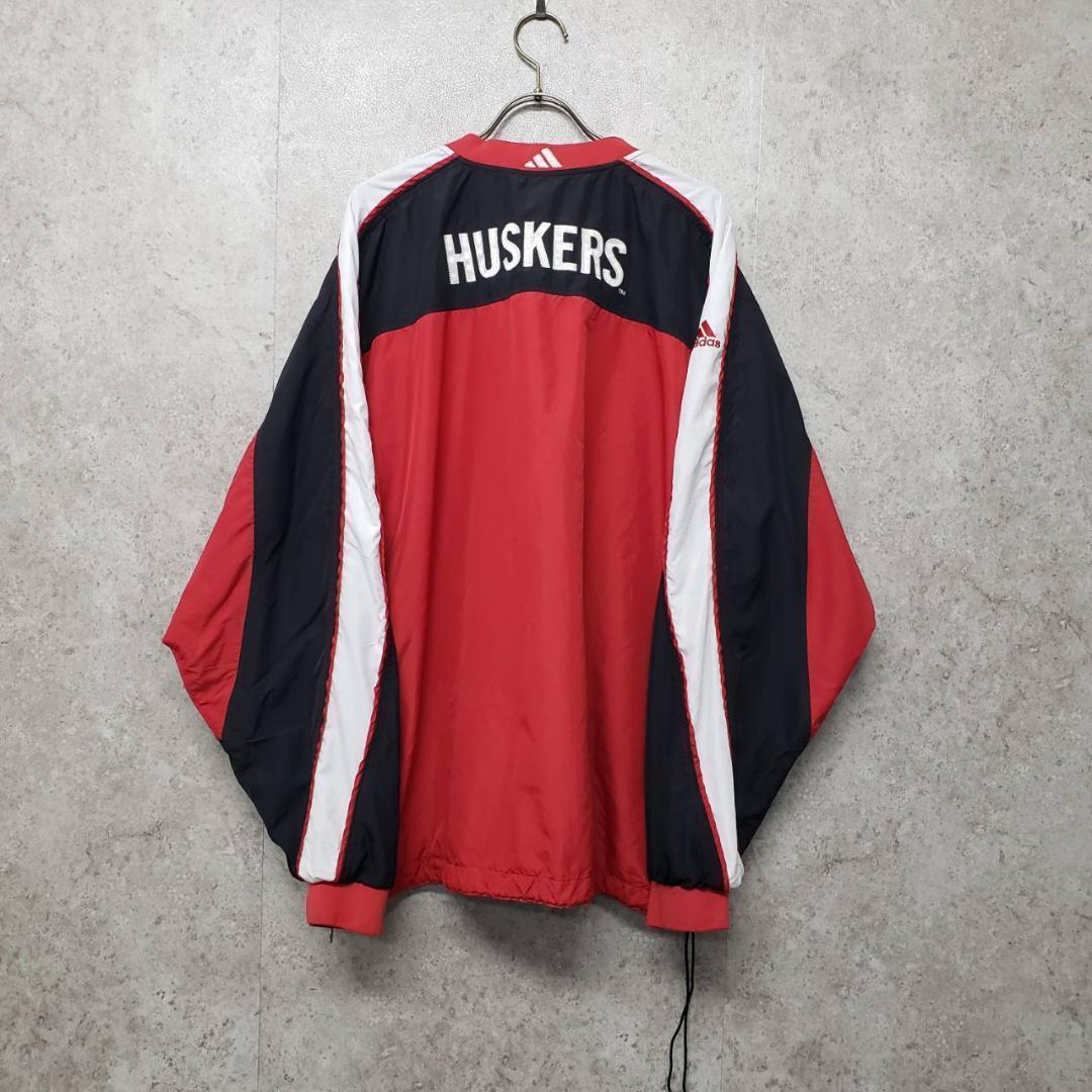 本日特価】90s 古着 アディダス ネブラスカ ナイロンジャケット コーン