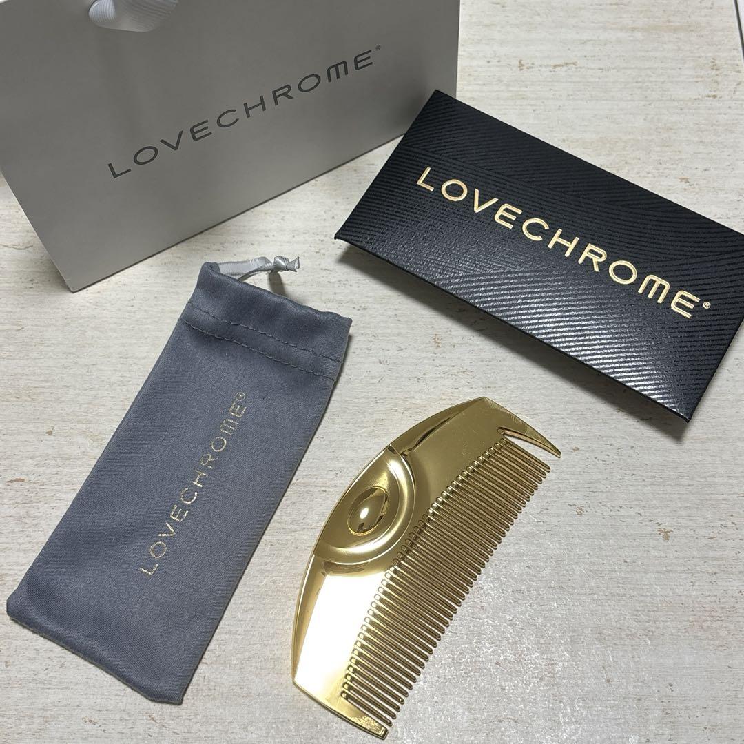 LOVECHROME ゴールドコーム ポーチ付き