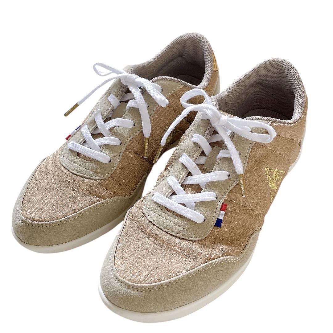 美品✨le coq sportif ルコックスポルティフ ゴールド スニーカー