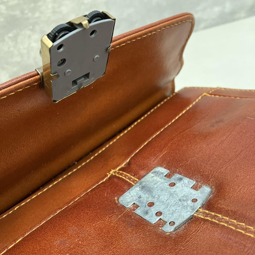 昭和レトロ ディーコレクション ビジネスバッグ ハンドバッグ レザー 本革 自立