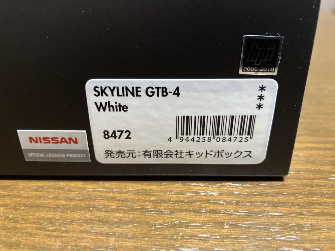 MIRAGE スカイライン GTB-4 白 R32 1/43