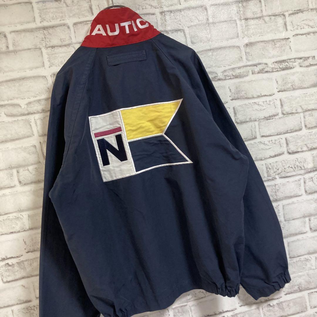 レア90sセーリングジャケット★nautica 90s 刺繍ロゴ vintage