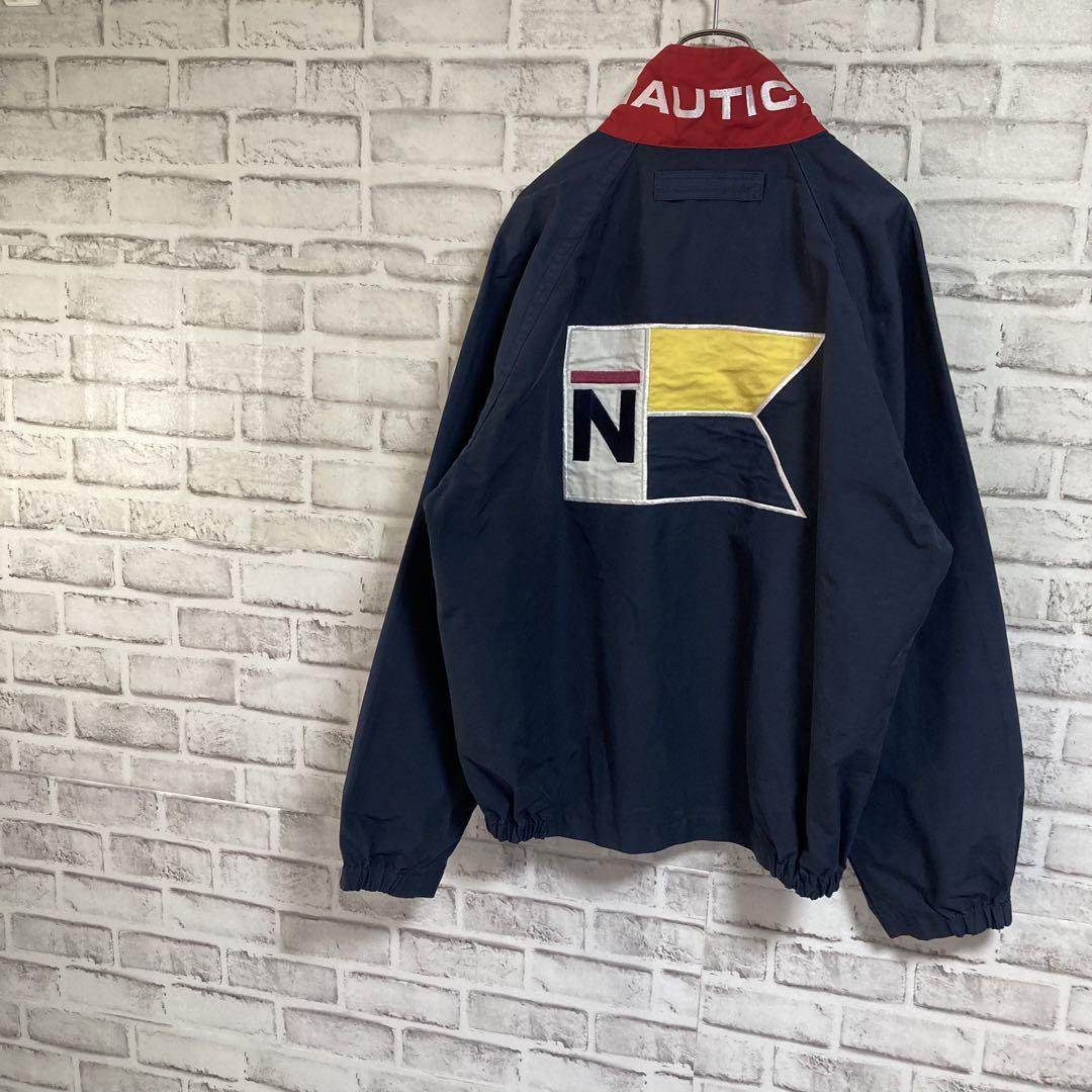 レア90sセーリングジャケット★nautica 90s 刺繍ロゴ vintage