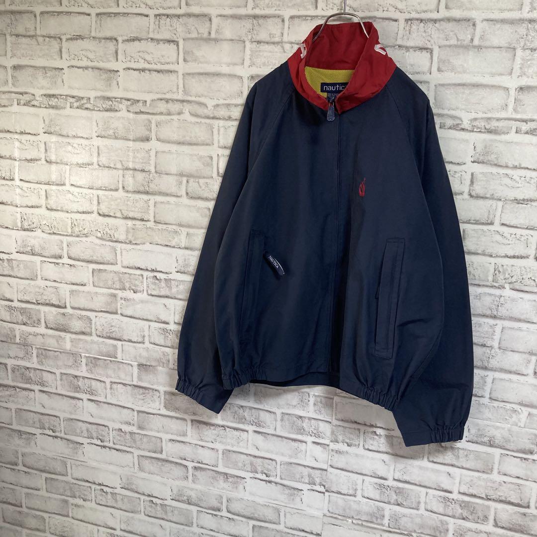 レア90sセーリングジャケット★nautica 90s 刺繍ロゴ vintage