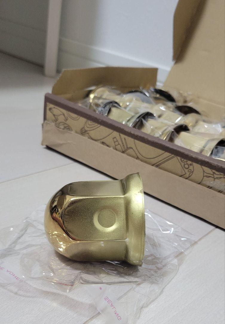 女の子向けプレゼント集結 ゴールドメッキ◇ナットキャップ◇JIS規格41mmx58mm◇20個 パーツ