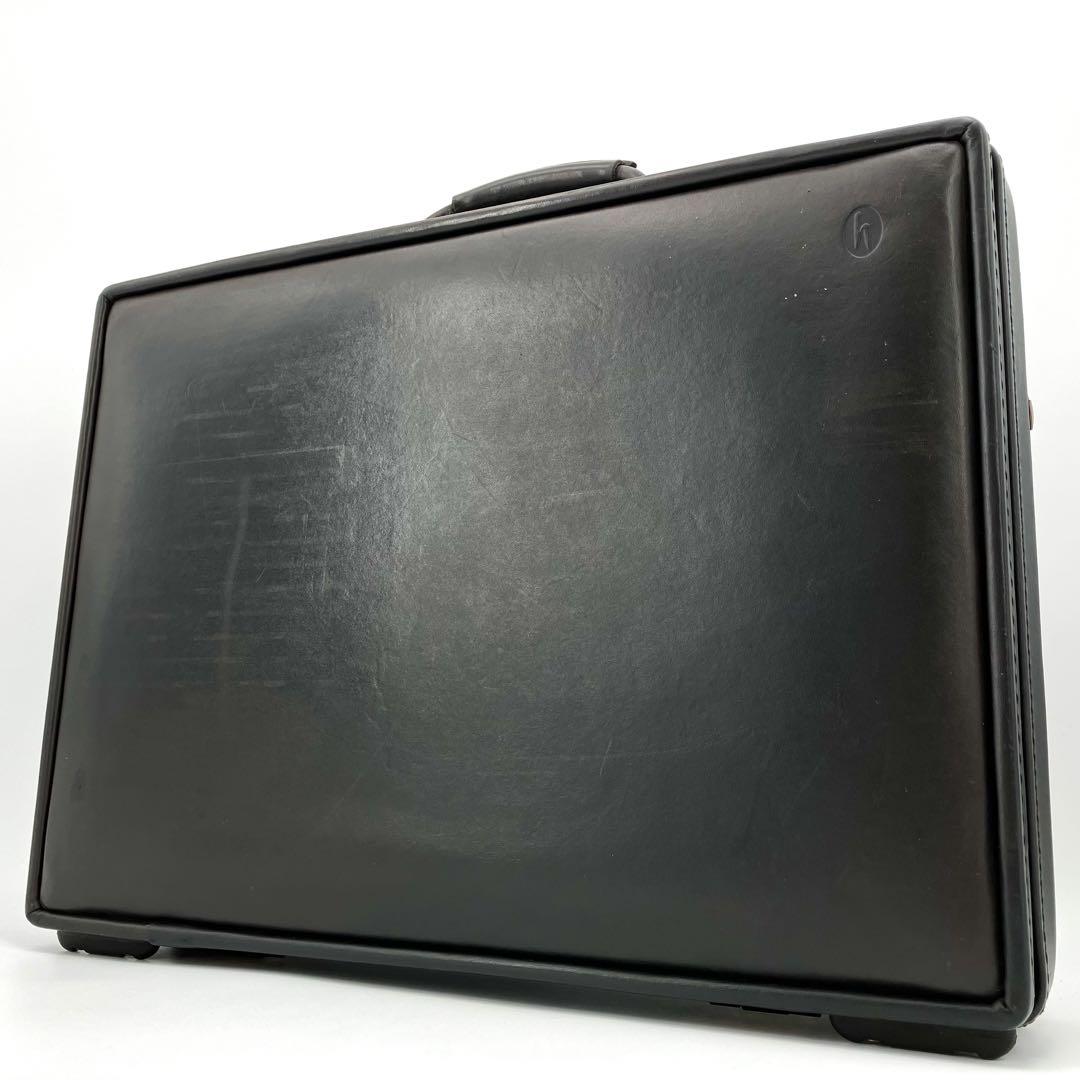 ハートマン アタッシュケース ハード 書類鞄 レザー 本革 ヴィンテージ 黒系