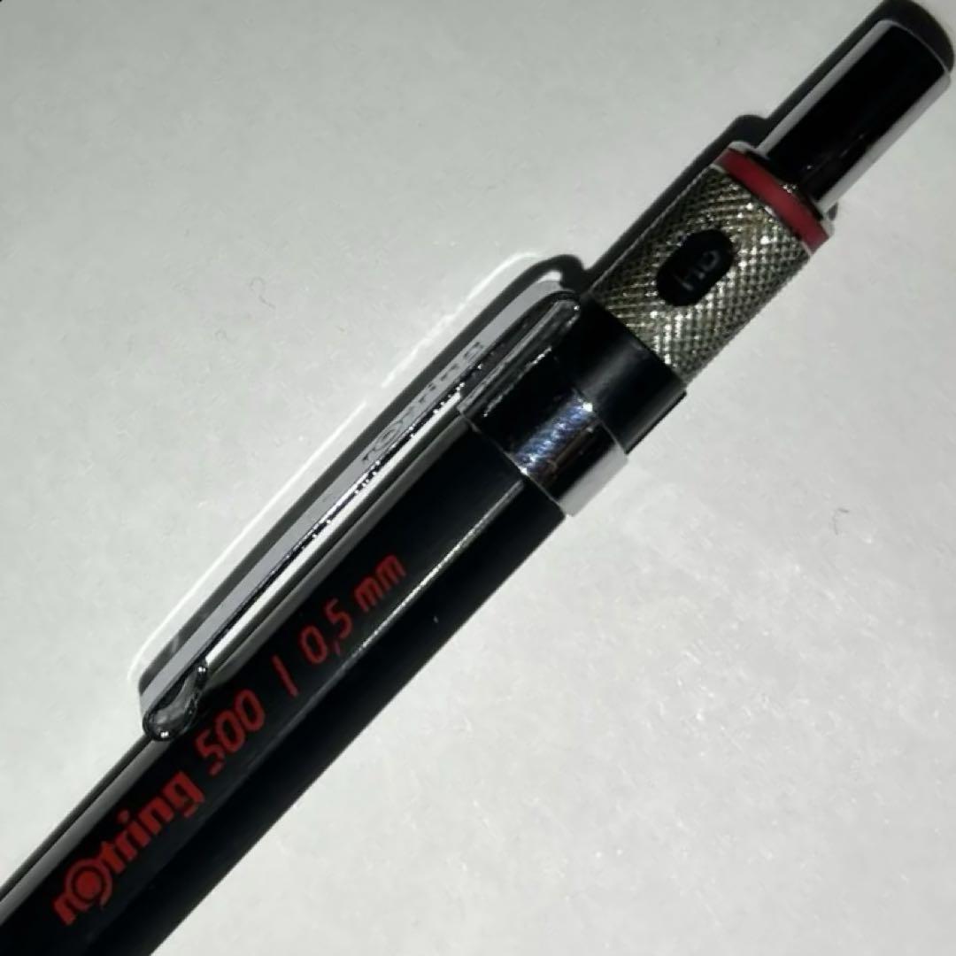 ロットリング 旧モデルrotring500 0.5mm ブラックシルバー 廃盤品