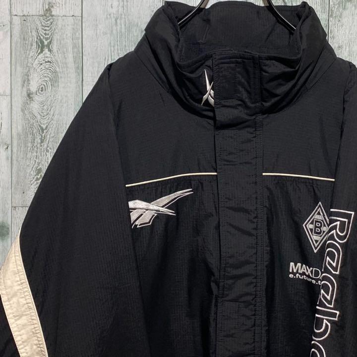 リーボック 刺繍ロゴ ナイロンジャケット 中綿入 XL 黒 希少 代引き人気 店舗在庫をネットで確認 希少品 コムデギャルソンシャツ ナイロンジャケット 中綿コート その他