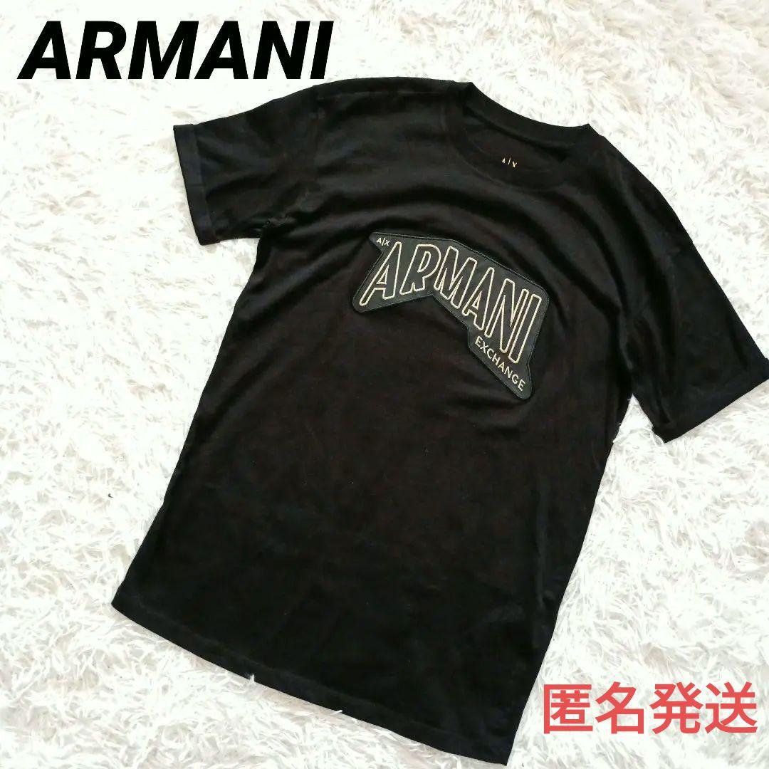 アルマーニ　Tシャツ　カットソー　半袖シャツ　黒　表記XS（L～XL相当）ロング