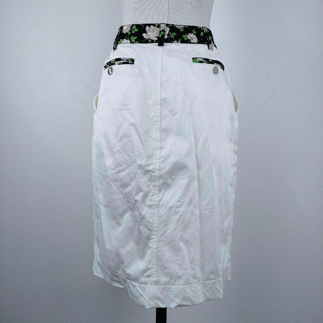 a935】DOLCE&GABBANA ドルガバ ひざ丈スカート M 花柄 ロゴ