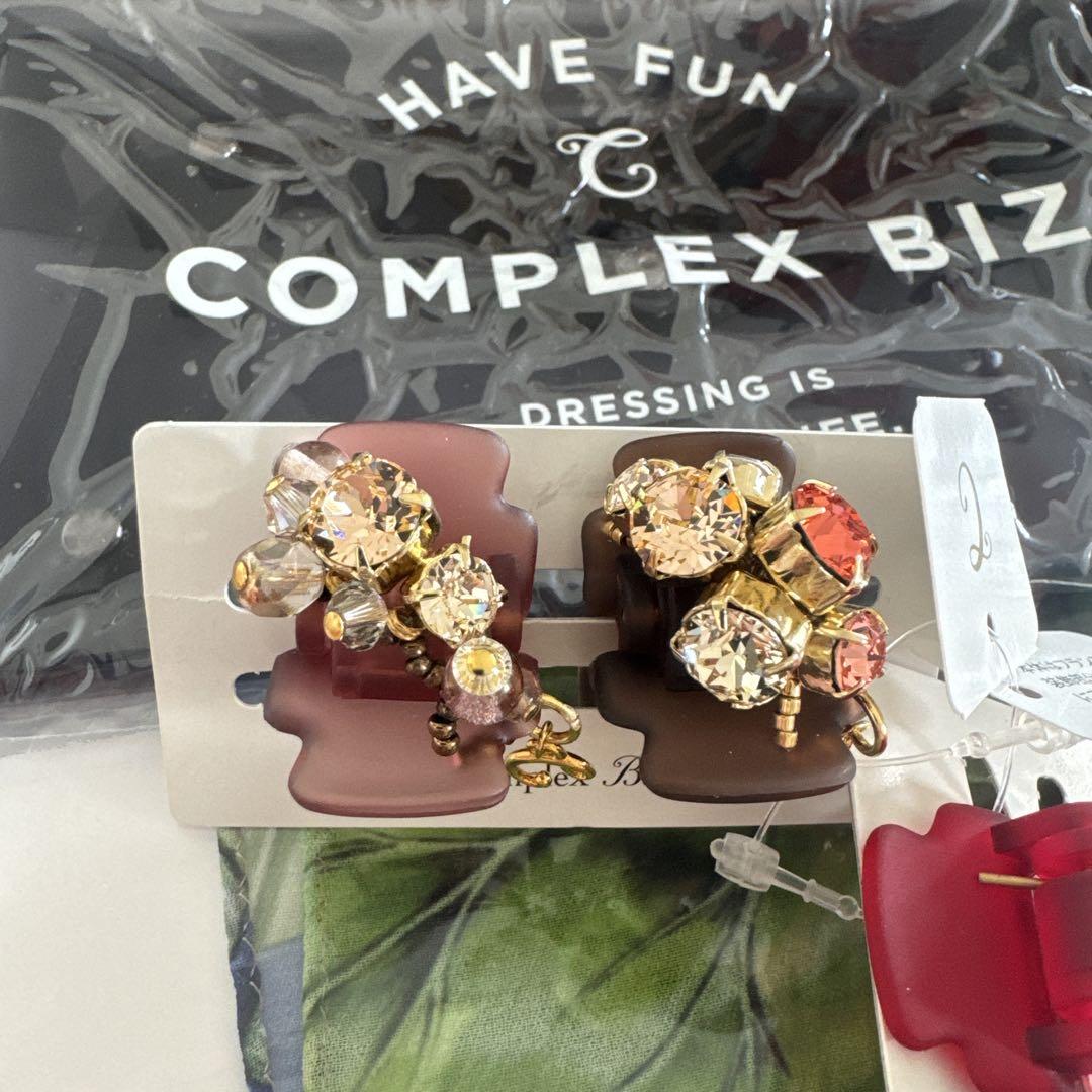 Complex Biz ビジュー付きヘアクリップ Complex Biz ヘアクリップセット ポーチ付き - メルカリ