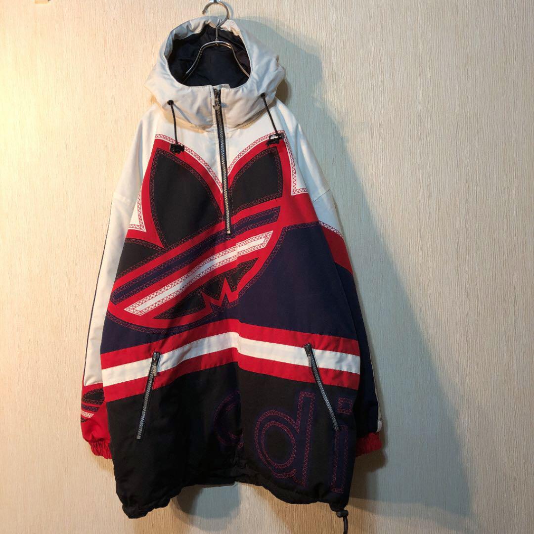 割引済 ビッグロゴ 中綿ナイロンアノラックパーカー 1teGO-m87963550673 adidas アディダス 大特価即納