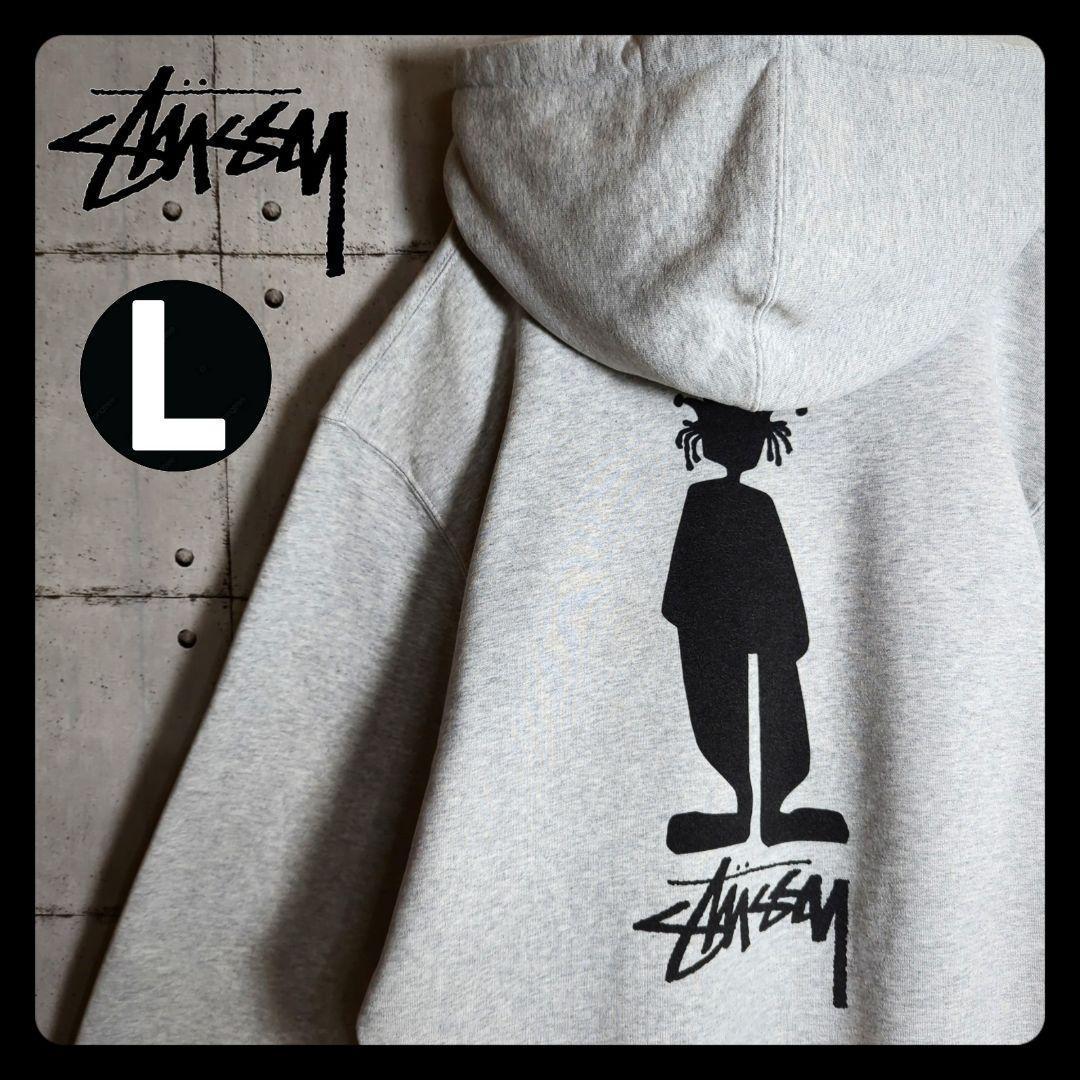 STUSSY バックプリント スウェットパーカー シャドーマン 定番