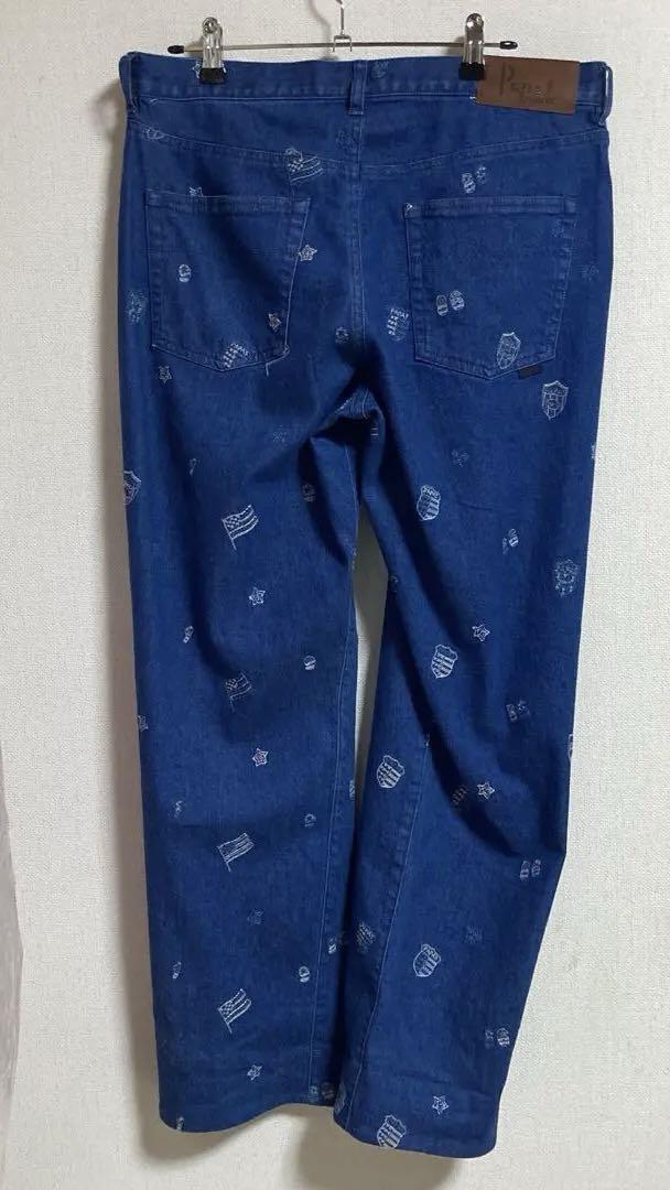 papas刺繍デザイン デニムパンツ ウエスト34インチ86cm股下73cm パンツ papas刺繍デザイン デニムパンツ ウエスト34インチ86cm股下73cm パンツ