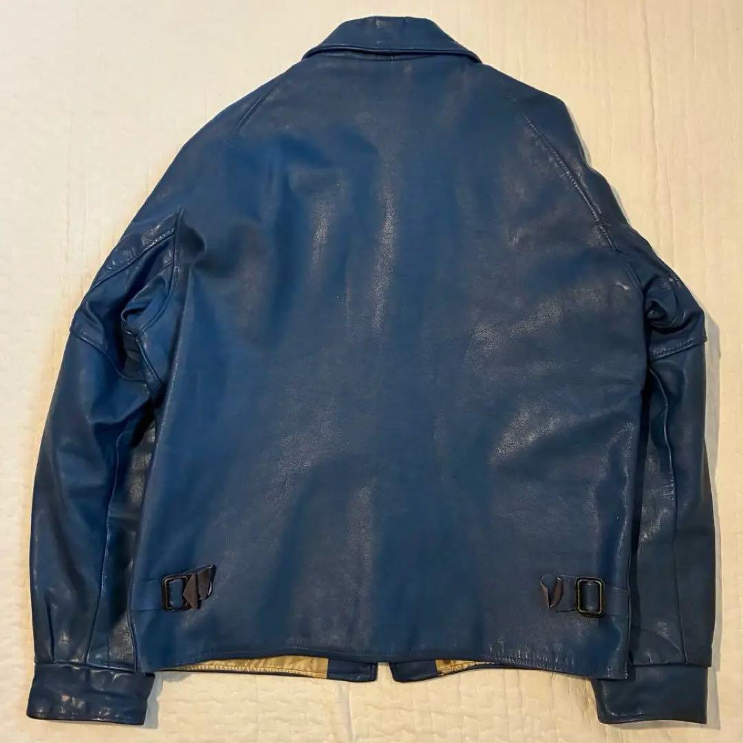 60s uk vintage オールレザーライダースジャケット 古着