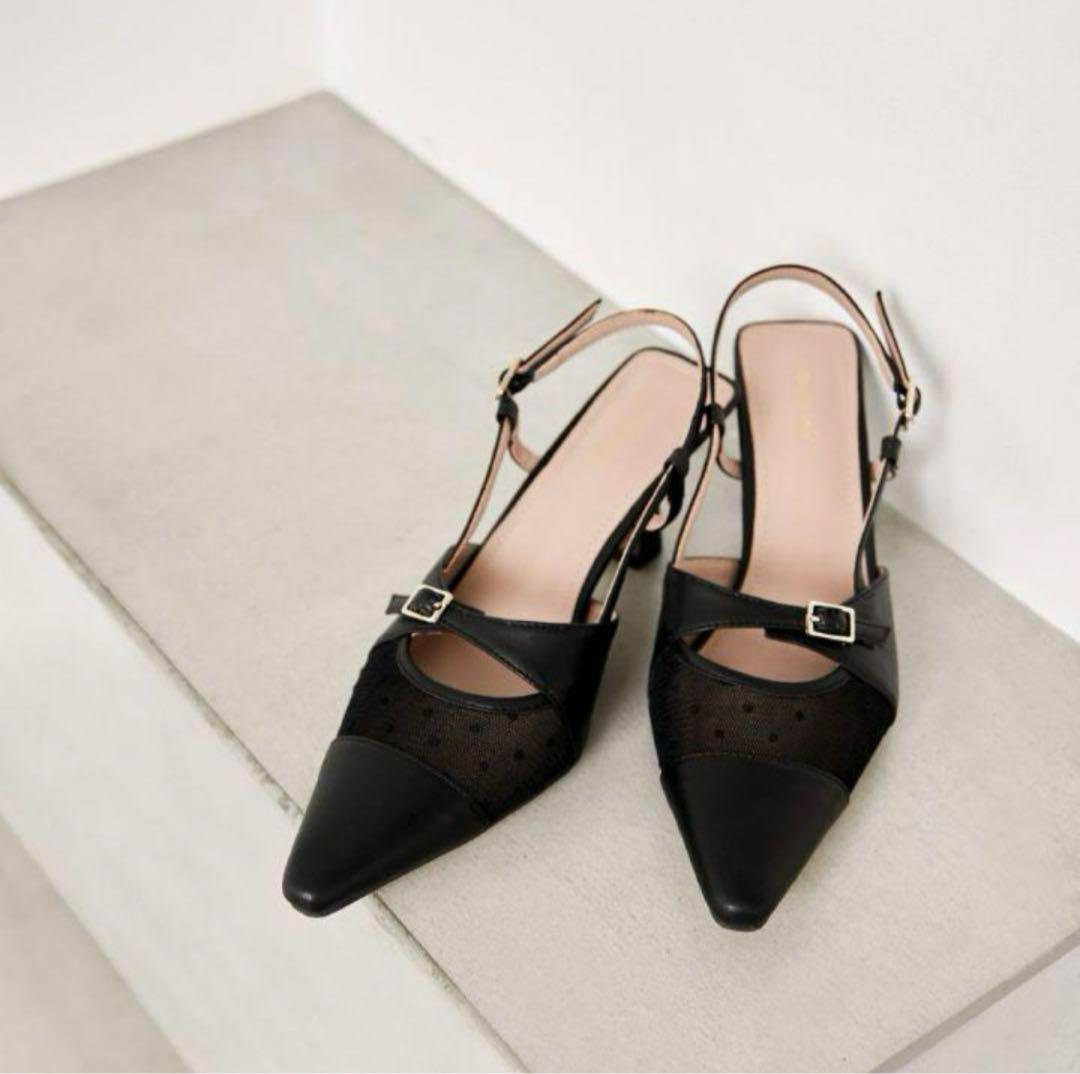 Her lip to  Dot Tule Sandals black 38
