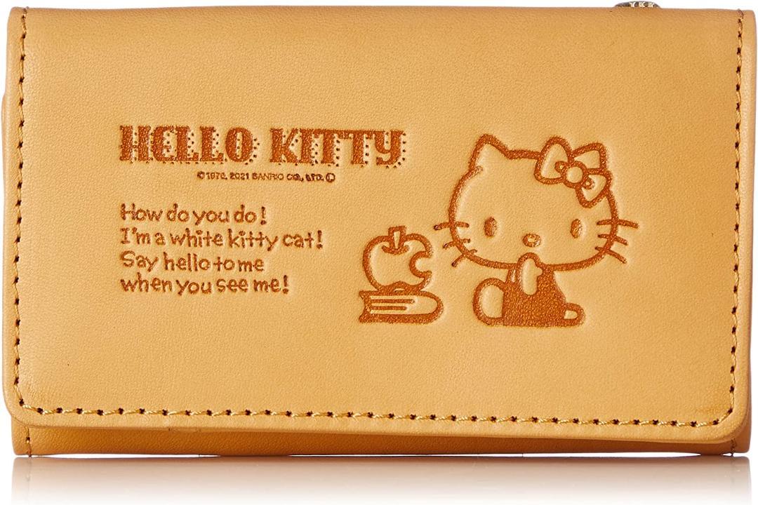 ハローキティ キーケース ミニ財布 レザー 本革 イエロー レディース