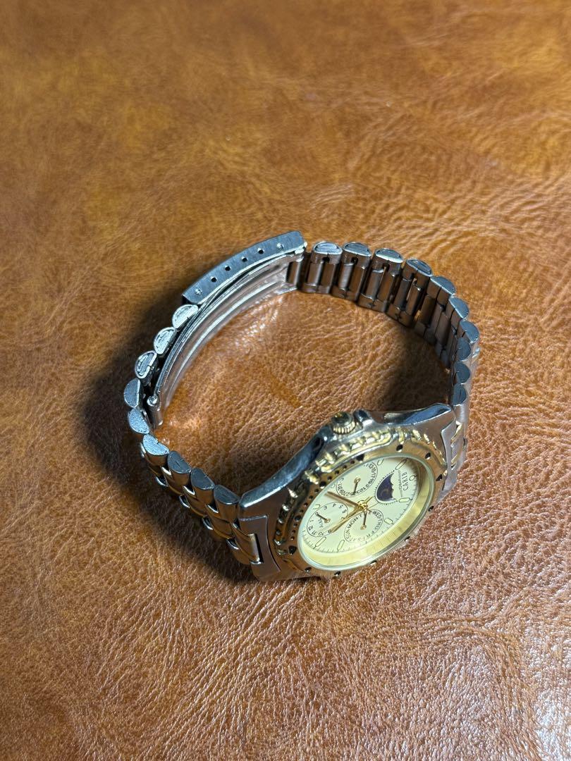 A128 希少 稼動品　SEIKO CARIB サン ムーンフェイズ　90年代