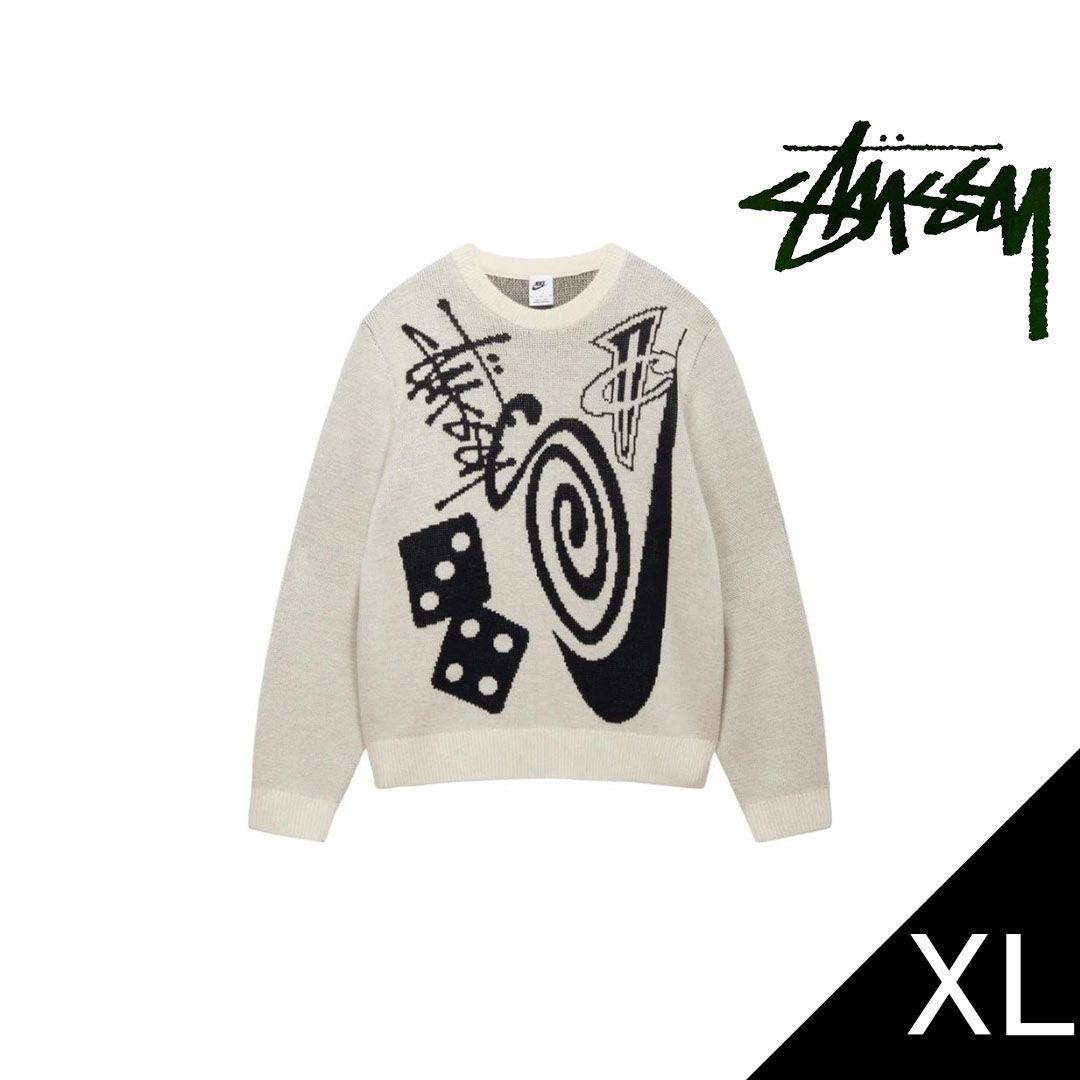 Stussy Nike Icon Knit Sweater Natural XL