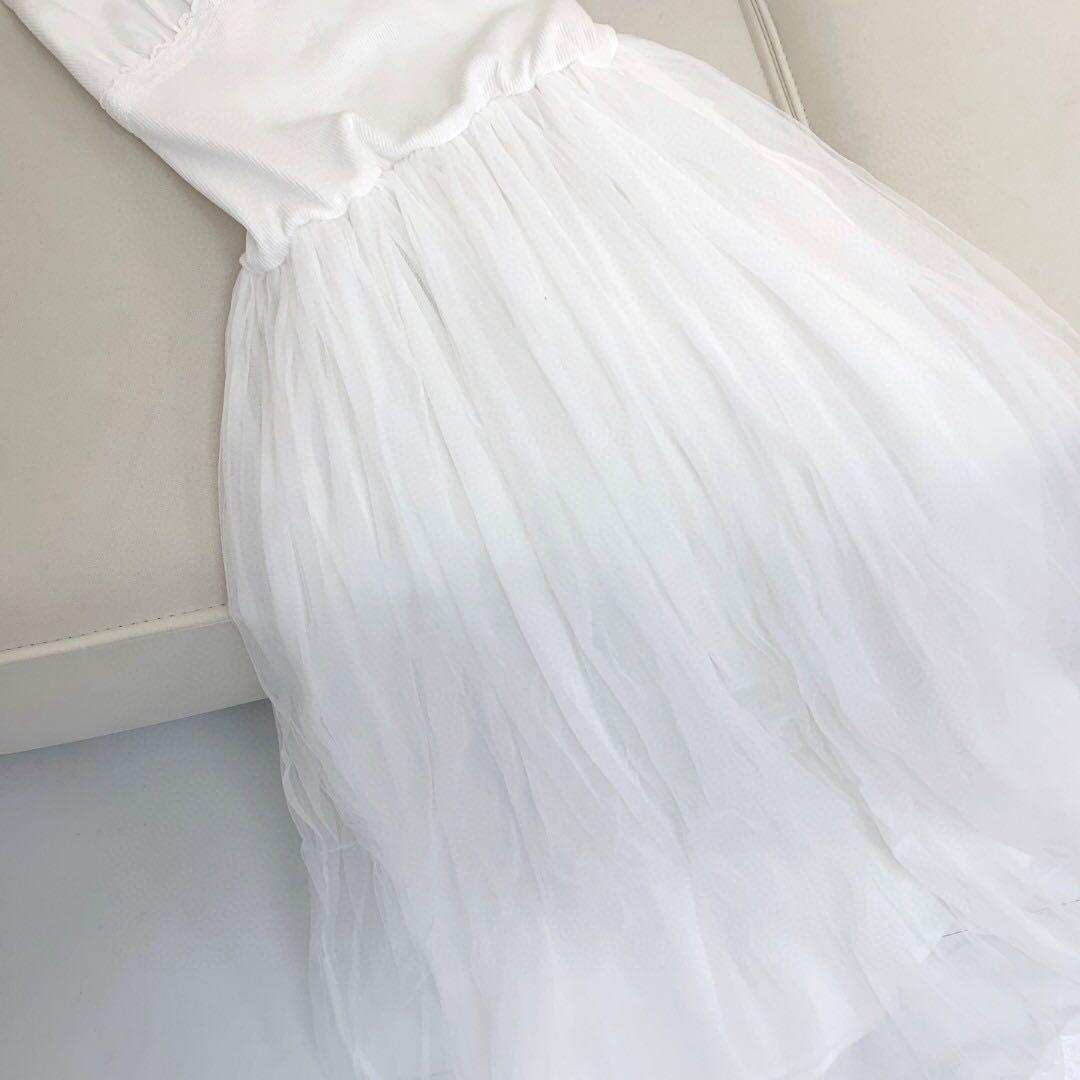 the plan ホワイト　ロングワンピース　キャミワンピース