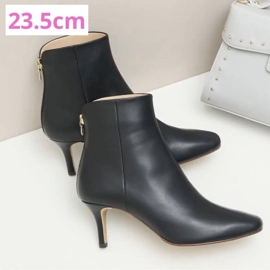 DIANA バックファスナー ショートブーツ ブラック 23.5cm靴