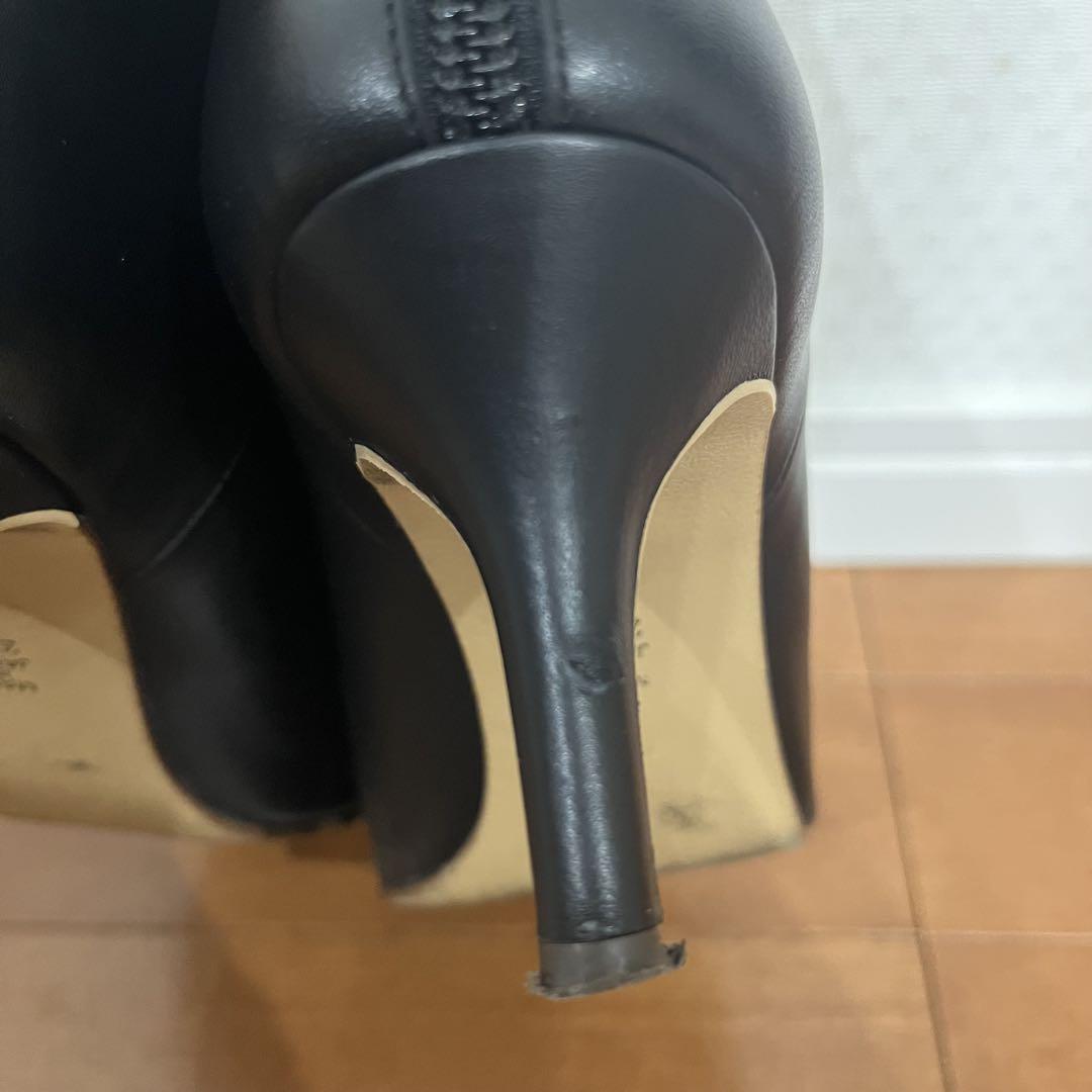 DIANA バックファスナー ショートブーツ ブラック 23.5cm