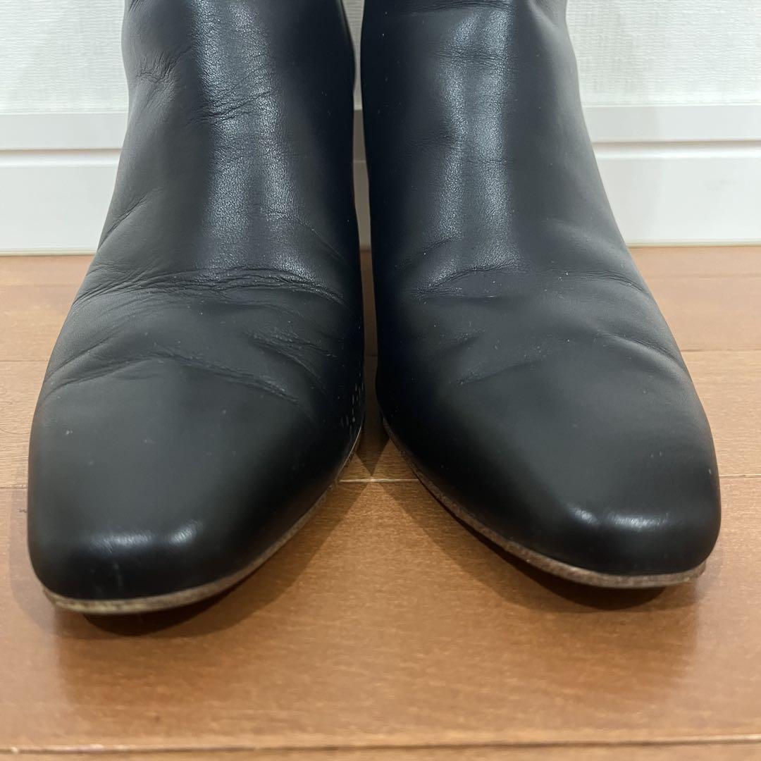 DIANA バックファスナー ショートブーツ ブラック 23.5cm