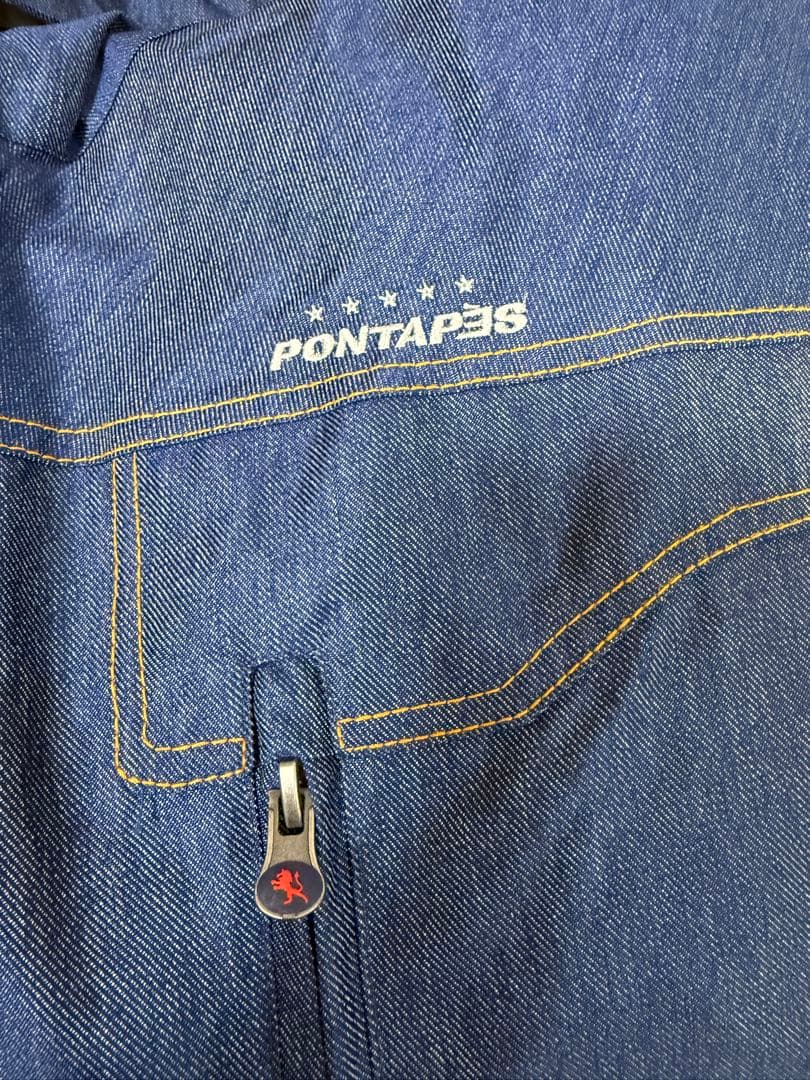 【おしゃれ】スノーボードウェア メンズL つなぎ デニムライクブルー 【おしゃれ】スノーボードウェア メンズL つなぎ デニムライクブルー