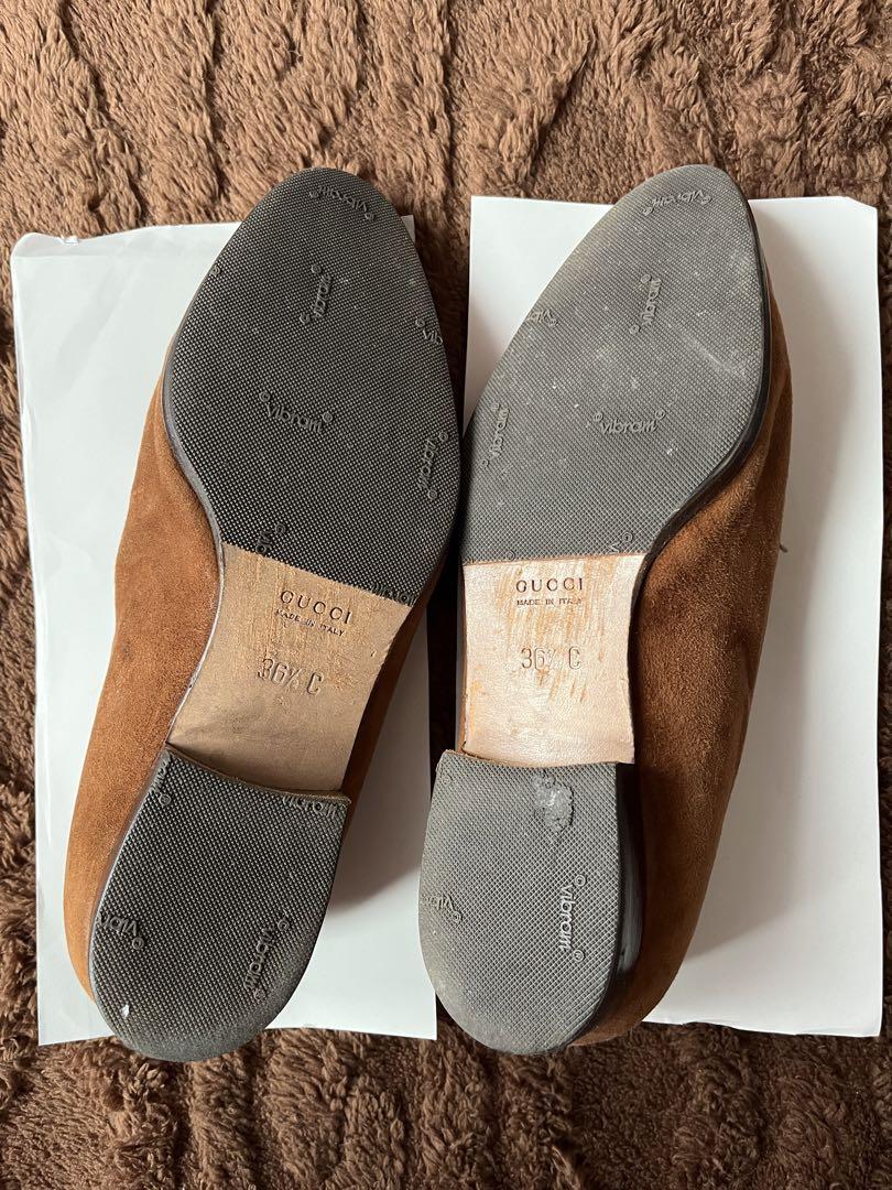 GUCCI スエード ローファー ブラウン
